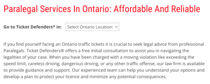 Ticket Defenders - Ottawa - Legal Information & Support Services