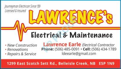 Voir le profil de Lawrence's Electrical & Maintenance - Mouth of Keswick