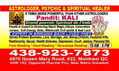 Master Kali - Psychic & Spiritual Healer - Astrologues et parapsychologues