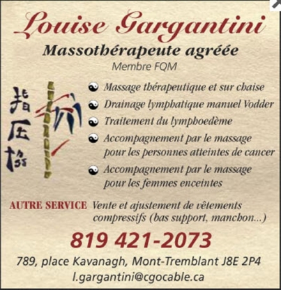 Massothérapie Louise Gargantini - Massage Therapists