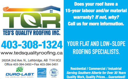 Ted's Quality Roofing Inc - Roofers