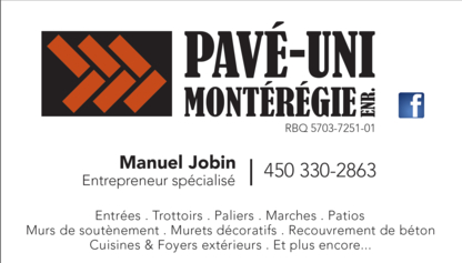 Pavé-uni Montérégie - Entrepreneurs en pavage