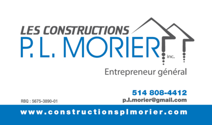 Les Constructions P.L. Morier Inc - Entrepreneurs en construction