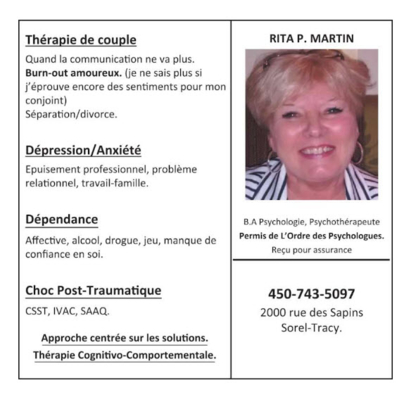 Rita P Martin - Psychothérapie