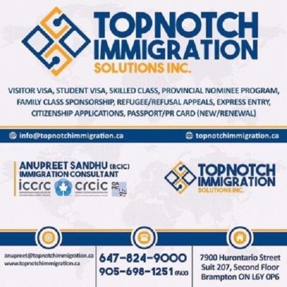 Topnotch Immigration Solutions Inc - Conseillers en immigration et en naturalisation