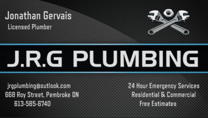 J R G Plumbing - Plombiers et entrepreneurs en plomberie