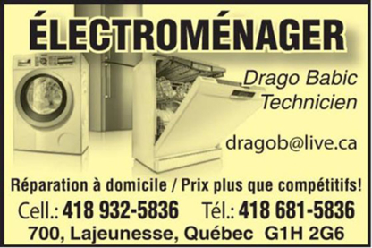 Electroménager Drago Babic - Appliance Repair & Service