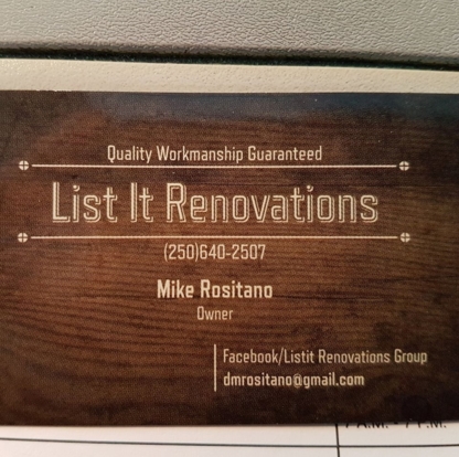 List It Renovations - Réparation et entretien de maison