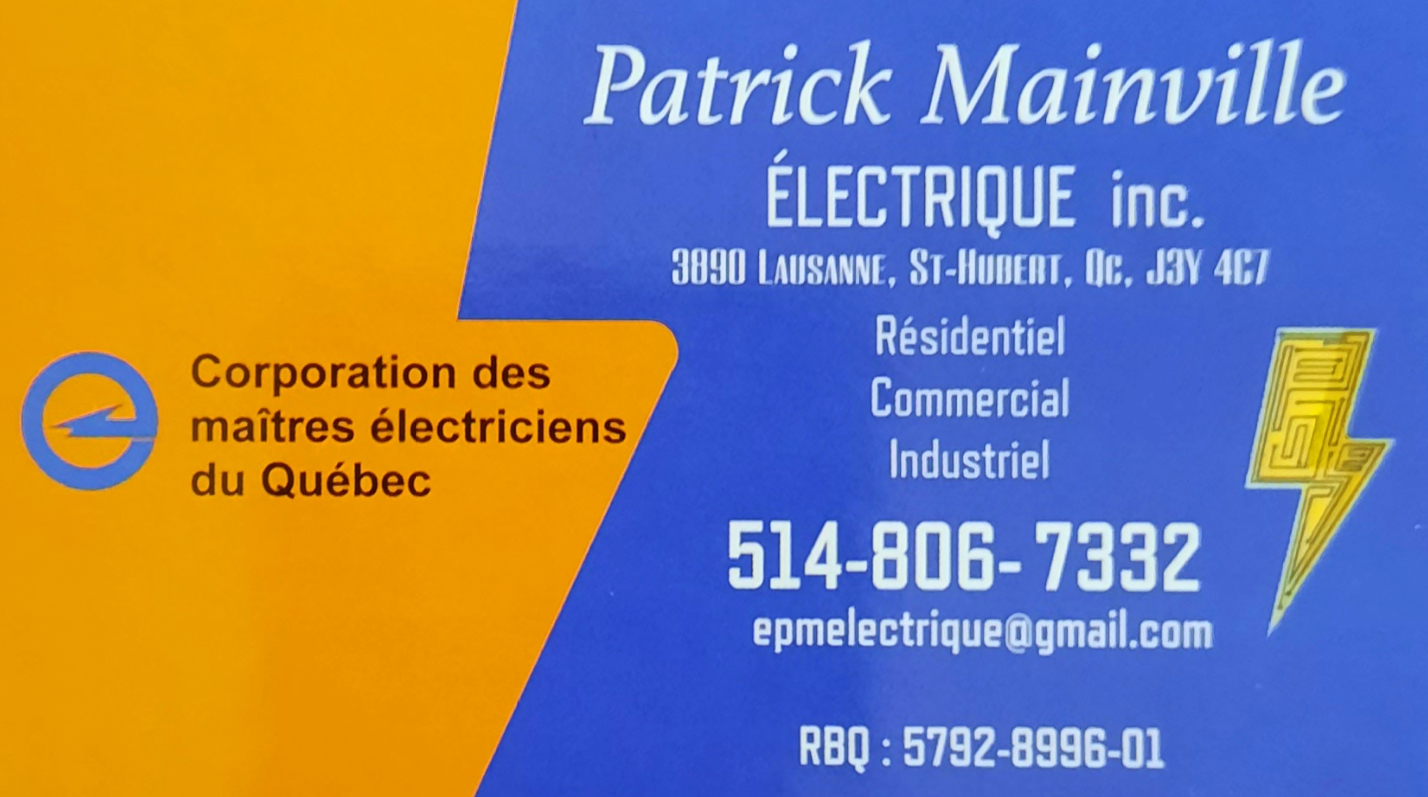 View Patrick Mainville Électrique inc’s Boucherville profile