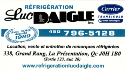 Refrigeration Luc Daigle Inc - Vente et location de remorques