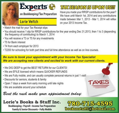 Lorie's Books & Stuff - Bookkeeping