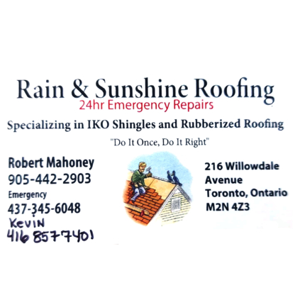 Voir le profil de Rain & Sunshine Roofing - Etobicoke