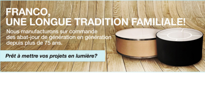 Abat-jour Robert Franco Lampshades Inc - Fabricants et grossistes de lampes et d'abat-jour