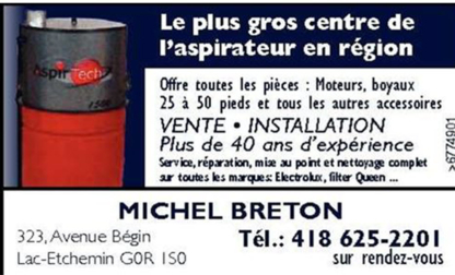 Aspirateur central M.Breton - Service et vente d'aspirateurs domestiques