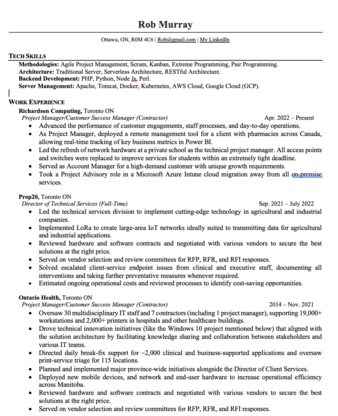 Resume Rejuvenation - Curriculum vitae