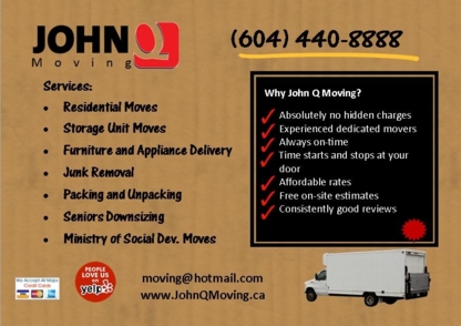 John Q Moving - Déménagement et entreposage