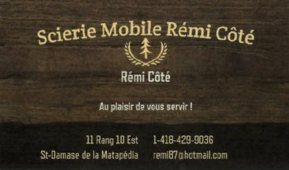 Scierie Mobile Rémi Côté - Scieries