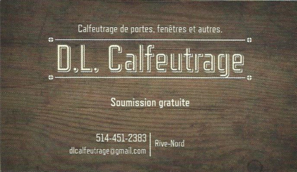 D.L. Calfeutrage - Portes et fenêtres