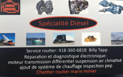 Spécialité Diesel - Entretien et réparation de camions
