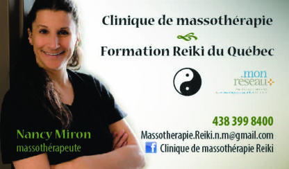 La Clinique de Massothérapie & Formation Reiki du Québec - Massothérapeutes