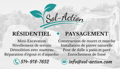 Excavation Sol-action inc - Excavation Contractors