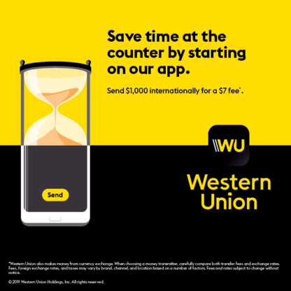 Western Union Agent Location - Comptant et avances sur salaire