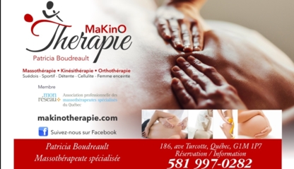 Makino Thérapie Patricia Boudreault - Massage Therapists