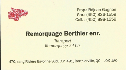 Remorquage Berthier (1995) Enr - Remorquage de véhicules