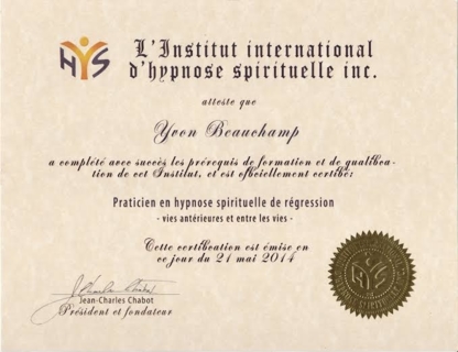 Yvon Beauchamp Hypnothérapeute - Hypnosis & Hypnotherapy