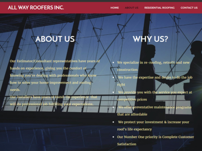 All Way Roofer Inc - Couvreurs