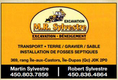 Excavation M.R. Sylvestre - Entrepreneurs en excavation
