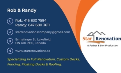 Star Renovations - Entrepreneurs généraux