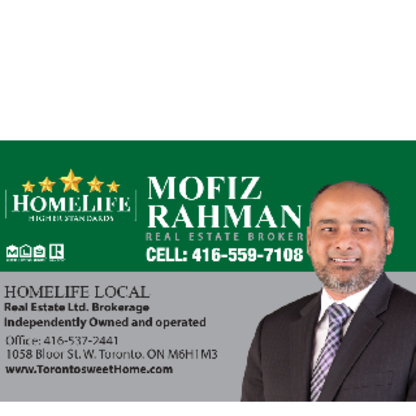 Mofiz Rahman Real Estate Broker-Homelife Local Real Estate Ltd. Brokerage - Courtiers immobiliers et agences immobilières