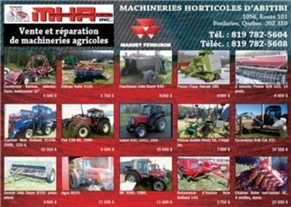 Machineries Horticoles D'Abitibi Inc - Vente de tracteurs