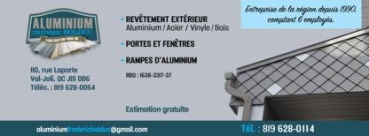 Aluminium Frédéric Bolduc - Entrepreneurs en revêtement