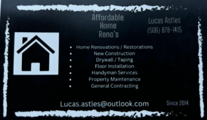 Voir le profil de Affordable Home Reno's - Moncton