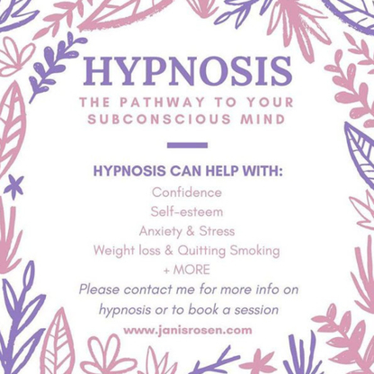 Janis Rosen Counselor/Hypnotherapist/Life Coach - Hypnothérapie et hypnose