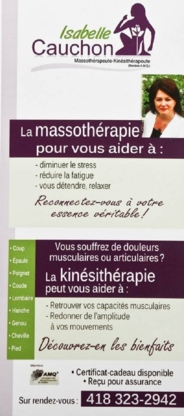 Massothérapie Isabelle Cauchon - Massage Therapists