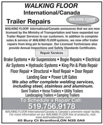 Walking Floor International Inc - Entretien et réparation de remorques