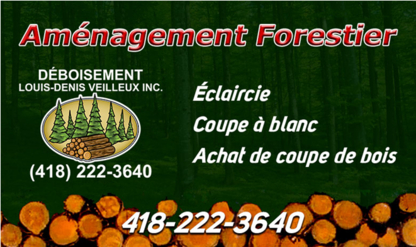 Deboisement Louis Denis Veilleux Inc - Service d'entretien d'arbres