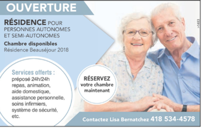 Résidence Beauséjour 2018 - Résidences pour personnes âgées