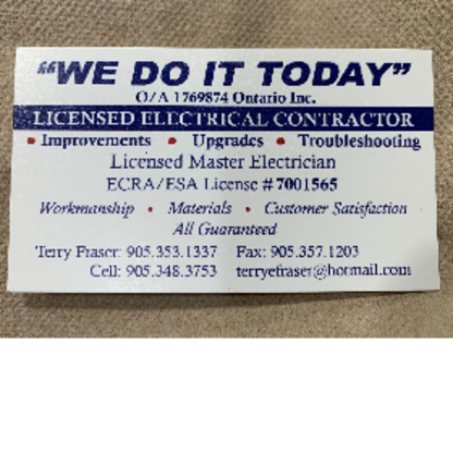 We Do It To-Day Electrical Services - Electricians & Electrical Contractors