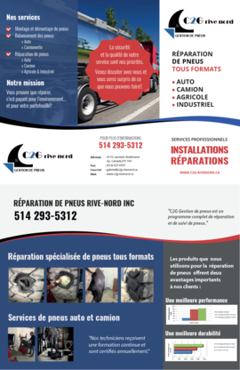 Réparation de Pneus Rive-Nord - Tire Repair Services