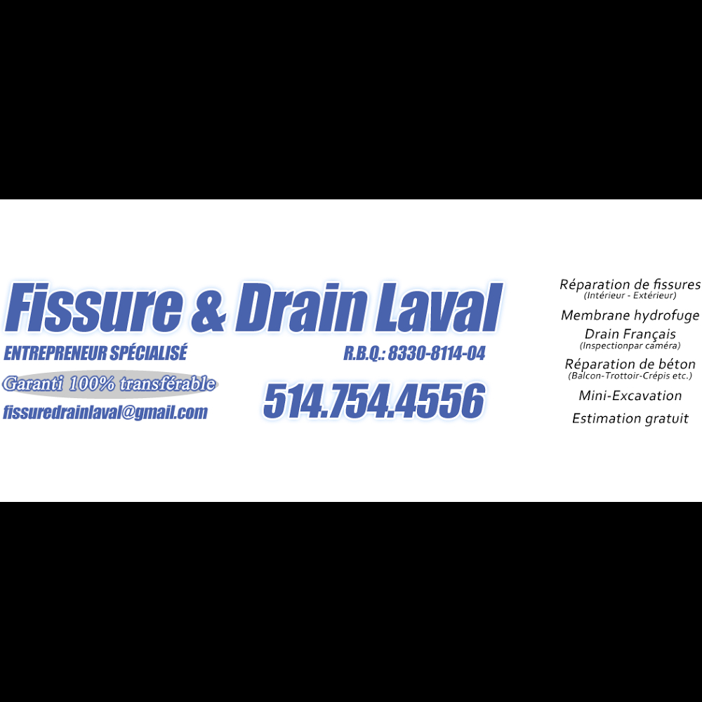 Fissure Drain Laval — Réparation de Béton, Fissure et Installation de Drain français | Entreprise d'étanchéité à Mirabel - Concrete Contractors