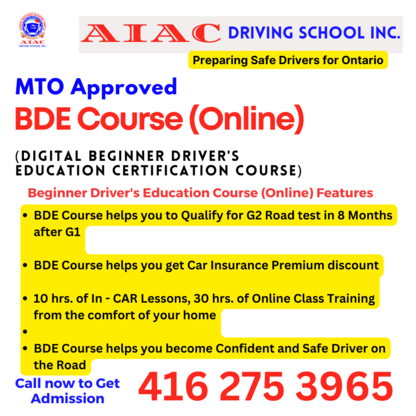 AIAC Driving School Inc. - Driving Instruction