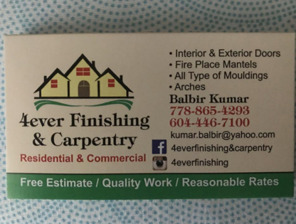 4ever Finishing & Carpentry - Carpentry & Carpenters