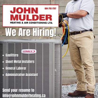 John Mulder Heating & Air Conditioning Ltd - Furnaces
