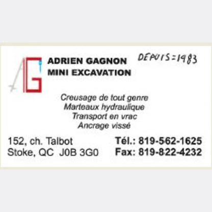 Gagnon Adrien Mini-Excavation Enr - Entrepreneurs en excavation