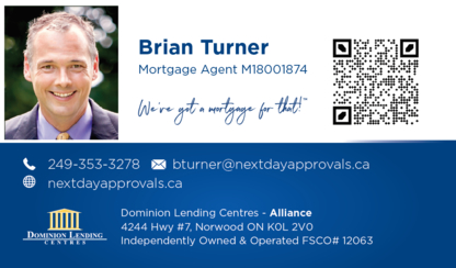 Brian Turner Dominion Lending Centres Alliance - Mortgages
