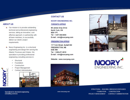 Noory Engineering Inc - Services techniques